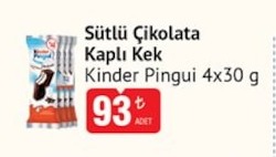 Kinder Pingui Sütlü Çikolata Kaplı Kek 4 X 30 G