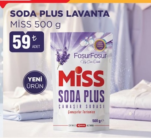 Miss Soda Plus Lavanta Çamaşır Sodası 500 G