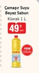Çamaşır Suyu Beyaz Sabun Klorak 1L
