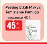Peeling Etkili Makyaj Temizleme Pamuğu Innosense 40'Lı