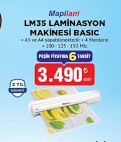 Mapilam Lm35 Laminasyon Makinesi Basic