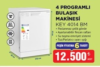 Key 4014 Bm 4 Programli Bulşik Makinesi