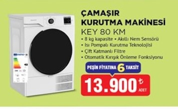 Key 80 Km Çamaşir Kurutma Makinesi