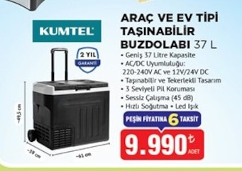 Kumtel Araç Ve Ev Tipi Taşınabilir Buzdolabı 37 L