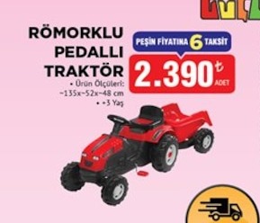 Römorklu Pedallı Traktör