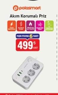 Polosmart Akım Korumalı Priz 1 Adet