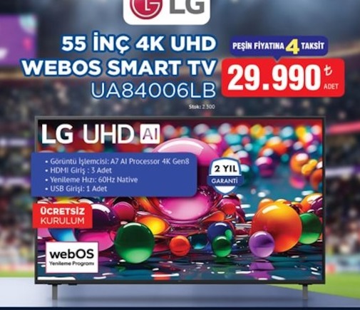 Lg 55 İnç 4K Uhd Webos Smart Tv