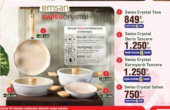 Emsan Swiss Crystal Tava 26Cm