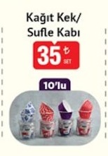 Kağıt Kek/Sufle Kabı 10'Lu