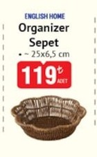 English Home Organizer Sepet 25X6,5 Cm