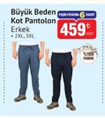 Büyük Beden Kot Pantolon Erkek %100 Pamuk