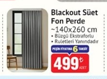 Molinella Blackout Süet Fon Perde 140X260 Cm