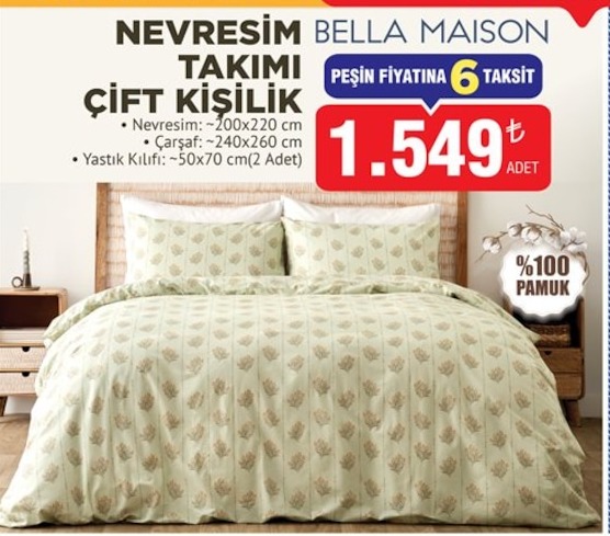 Bella Maison Nevresim Takımı Çift Kişilik 200X220Cm