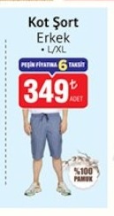 Kot Şort Erkek L/Xl