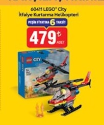 60411 Lego City İtfaiye Kurtarma Helikopteri 1 Adet