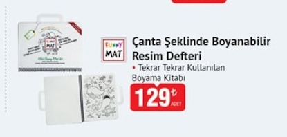 Çanta Şeklinde Boyanabilir Resim Defteri 1 Adet