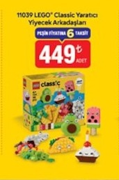 11039 Lego Classic Yaratıcı Yiyecek Arkadaşları 1 Adet