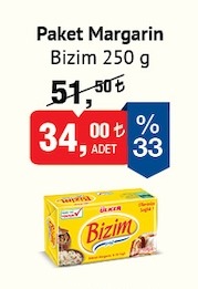 Bizim Paket Margarin 250G