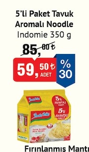 5'Li Paket Tavuk Aromalı Noodle Indomie 350G
