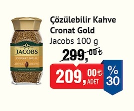 Çözülebilir Kahve Cronat Gold Jacobs 100G