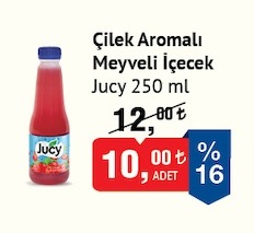 Çilek Aromalı Meyveli İçecek Jucy 250 Ml