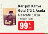 Karışım Kahve Gold 3'Ü 1 Arada Nescafe 10'Lu Yoğun İçim