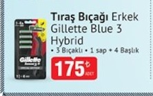 Tıraş Bıçağı Erkek Gillette Blue 3 Hybrid