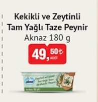 Aknaz Kekikli Ve Zeytinli Tam Yağlı Taze Peynir 180 G