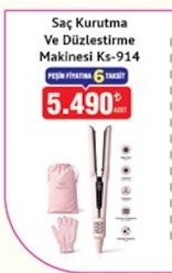 Saç Kurutma Ve Düzleştirme Makinesi Ks-914