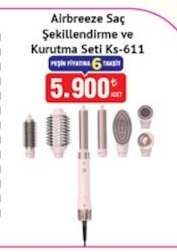 Airbreeze Saç Şekillendirme Ve Kurutma Seti Ks-611
