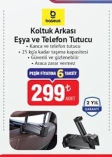 Koltuk Arkası Eşya Ve Telefon Tutucu