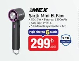 Imex Şarjlı Mini El Fani