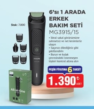 6'Si 1 Arada Erkek Bakim Seti̇ Mg3915/15