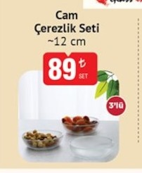 Cam Çerezlik Seti ~12 Cm