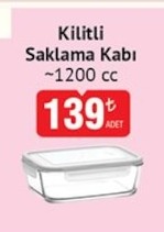 Kilitli Saklama Kabı 1200Cc