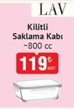 Kilitli Saklama Kabı 800Cc