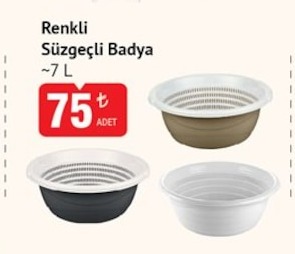 Renkli Süzgeçli Badya 7 L