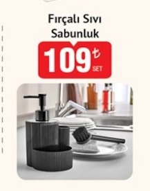 Fırçalı Sıvı Sabunluk Set