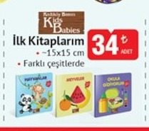 Kids Babies İlk Kitaplarım Farklı Çeşitlerde 3 Adet