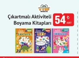Çikartmali Aktiviteli Boyama Kitaplari