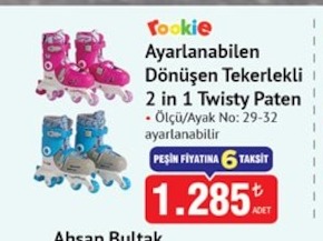 Ayarlanabilen Dönüşen Tekerlekli 2 In 1 Twisty Paten