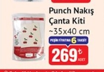 Punch Nakış Çanta Kiti ~35X40 Cm