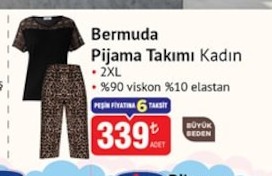 Kadın Bermuda Pijama Takımı