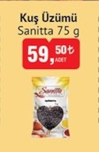 Sanitta Kuş Üzümü 75 G