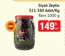 Rem Siyah Zeytin 1000 G