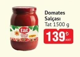 Domates Salçası Tat 1500G