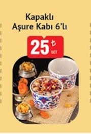 Kapali Aşure Kabı 6'Lı Set