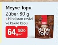 Meyve Topu Züber 80G Hindistan Cevizi Ve Kakao Kaplı