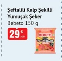 Şeftalili Kalp Şekilli Yumuşak Şeker Bebeto 150G