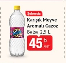 Balsa Karışık Meyve Aromalı Gazoz Şekersiz 2,5 L